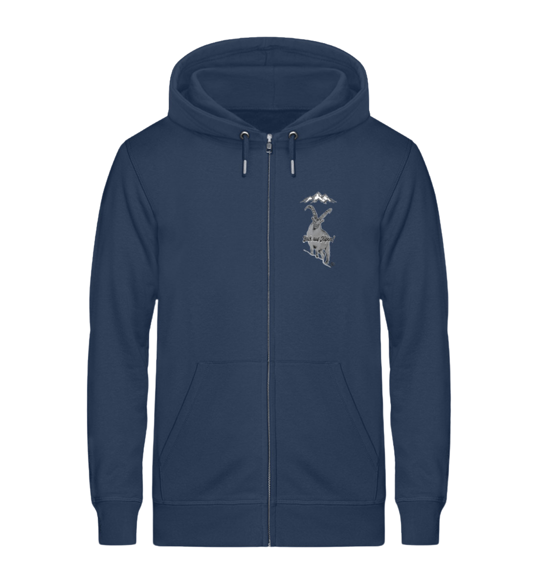 Alpen-Zipper, unisex, Bio, St/St - Unisex Organic Zipper