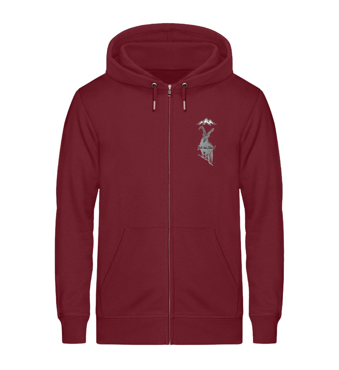 Alpen-Zipper, unisex, Bio, Logo vorn + Rückenlogo