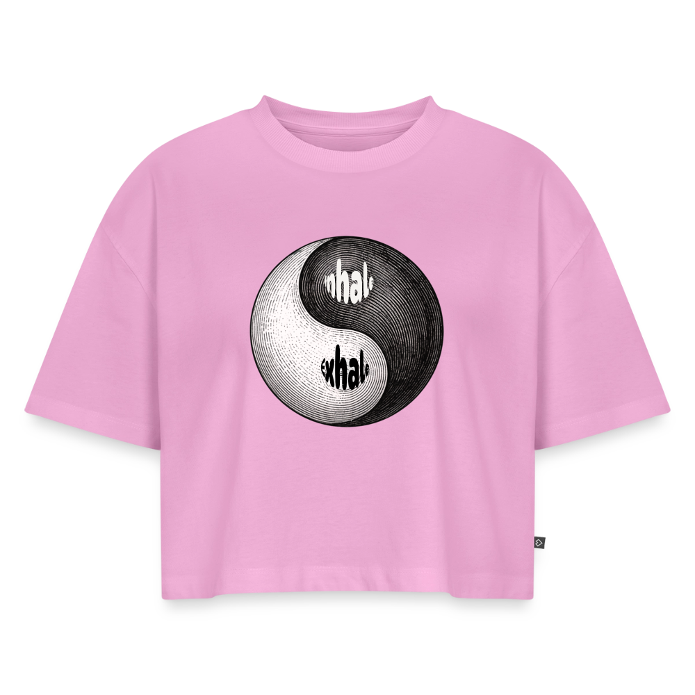 Women’s Premium Oversized Organic Cropped T-Shirt - washed pink