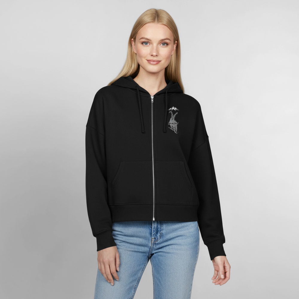 Stanley/Stella Boxy Women’s Organic Zip Hoodie Ida - black